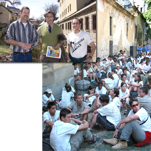 The Ruta Quetzal comes to Segovia. We donate 300 issues of our Mint history comic and give tours